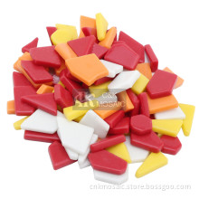 Red and Orange Irregular Glass Mosaic Assortment